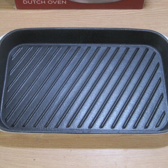 PARINI 13"Cast Iron Griddle & Andalucian BEL-FER Double Coated Ceramic Pan NEW - Picture 2 of 5